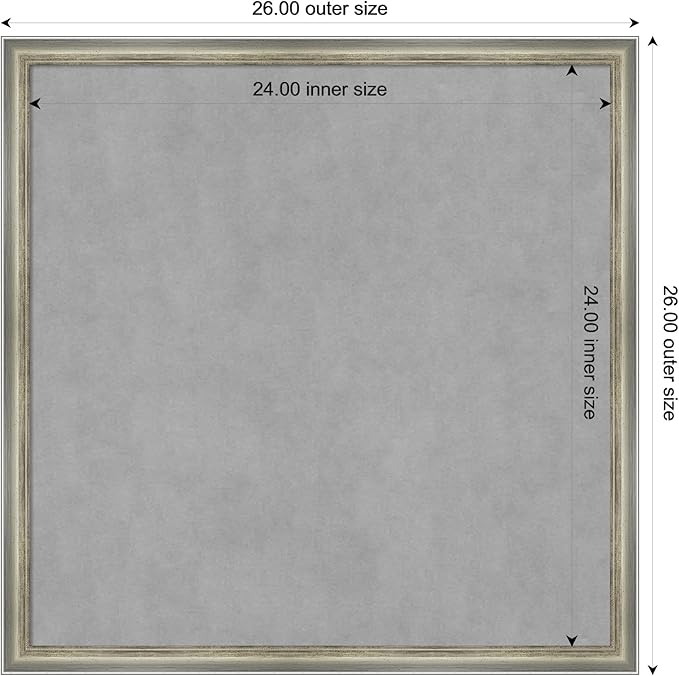 Amanti Art Silver Framed Magnetic Board 26x26 Medium Vision Board - Image 3