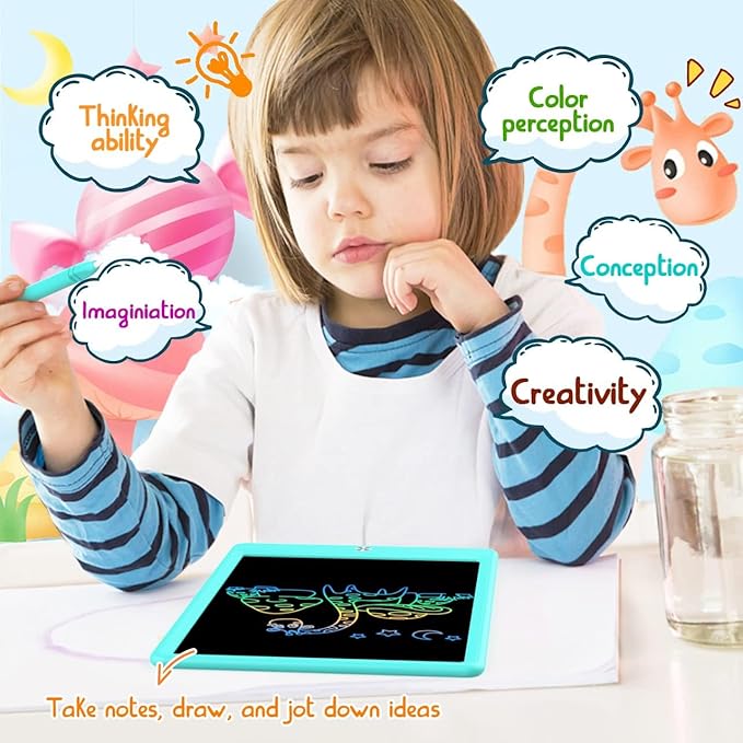 BUKEBU LCD Writing Tablet Doodle Board, Colorful Drawing Pad, Electronic - Image 4
