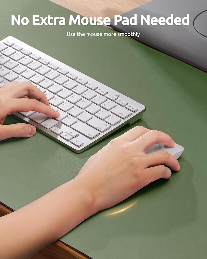 YSAGi Leather Desk Pad Protector, Office Desk Mat, Large Mouse Pad, Non-Slip PU - Image 3