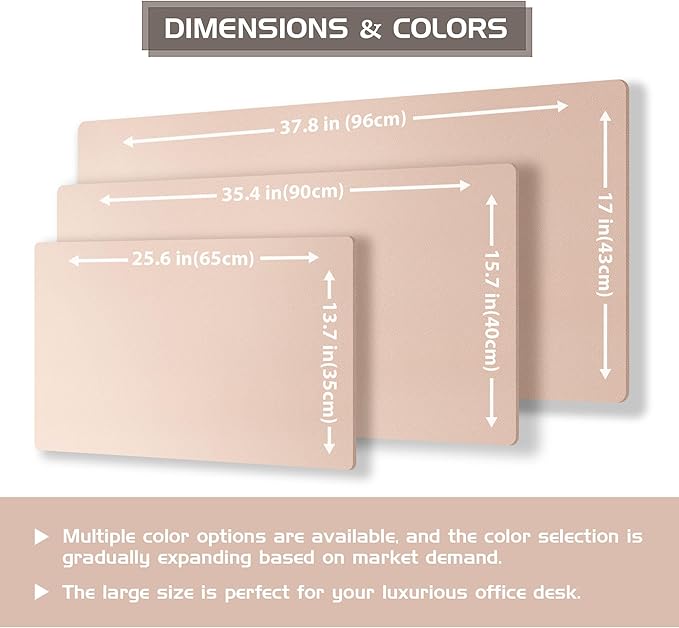 Aothia Double-Sided Desk Pad – 37.8"x17" Leather Desk Mat - Image 6