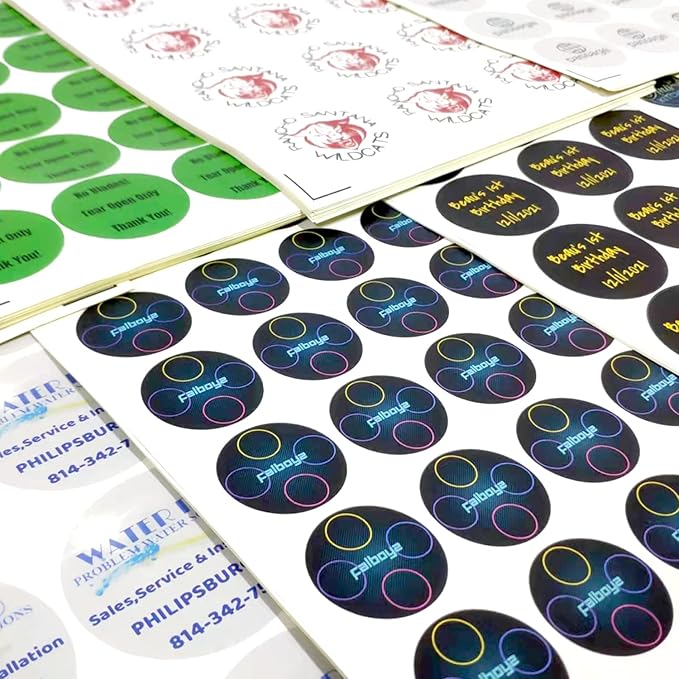 Custom 100-500 Stickers with Any Image Logo and Text. Personalized Labels - Image 5