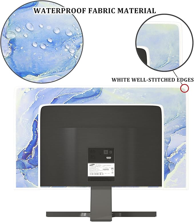 Baocicco Modern Violet Marble Waterproof Computer Monitor Dust Cover - Image 3