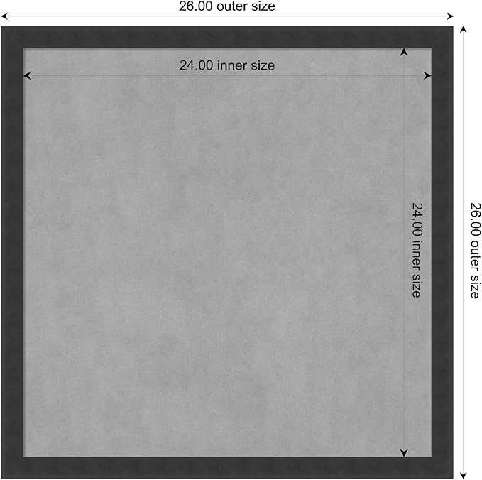 Amanti Art Black Framed Magnetic Board 26x26 Medium Vision Board - Image 3