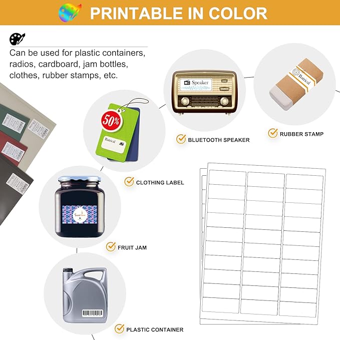 1" x 2-5/8" Address Labels 900 Labels Sticker Paper - Image 5
