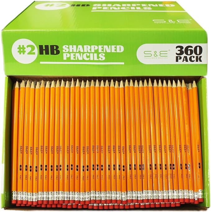 S & E TEACHER'S EDITION 360pcs Pre-sharpened Pencils by SETEACHERSEDITION