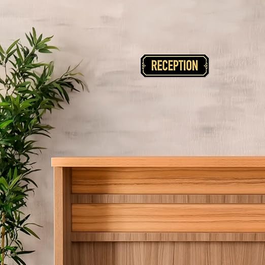 Custom Wall or Door Sign, Personalized Notched Plaque Engraved Message - Image 5