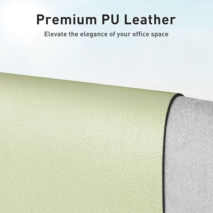 Aothia Leather Desk Pad Protector, Office Mat, Large Mouse Pad, Non-Slip PU - Image 2