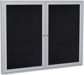 Ghent 36"x60" 2-Door indoor Enclosed Recycled Rubber Bulletin Board, Shatter by Ghent