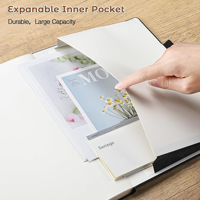 College Ruled Notebook, A4 Hardcover Leather Notebook - Image 4