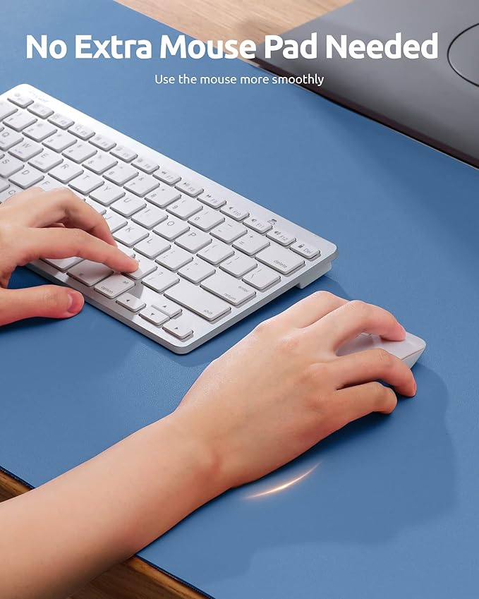 YSAGi Leather Desk Protector, Office Mat, Large Mouse Pad, Non-Slip PU Leather - Image 3