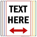 Custom Arrow, Custom Directional Sign, Two Way Arrow, 10x14 Inches, 55 mil by MySignCenter