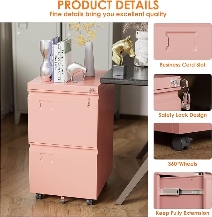 METAN 2 Drawer Vertical File Cabinet - Image 4