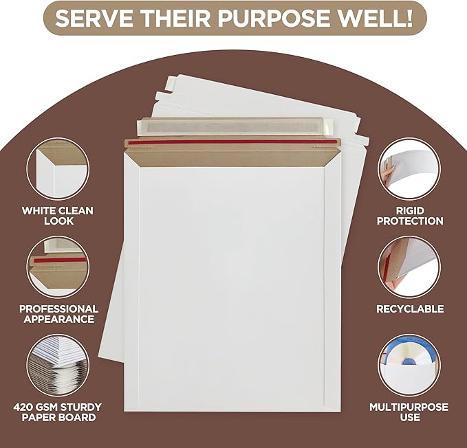 Rigid Mailers 9x12 Inches with 200 Side Strips - Image 3