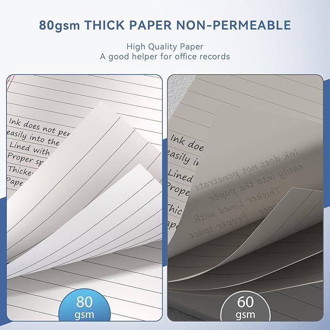 10 Pack of Legal Pad Writing Pads 5" x 8" Notepad 80gsm Recycled Paper Small - Image 3