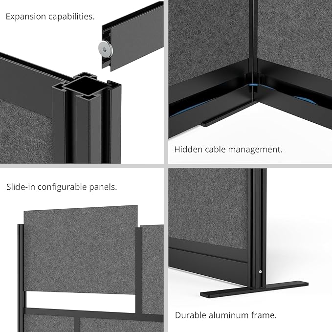 Stand Up Desk Store Expanse Modular Wall | 70'' x 48'' Wall | Expandable - Image 5