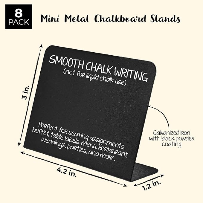 Juvale Metal Tabletop Chalkboard Signs - Image 2