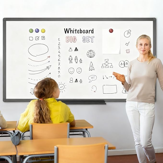 VIZ-PRO Magnetic Dry Erase White Board, 72 X 40 Inches - Image 7