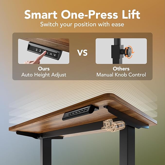 HUANUO 71 x 30 inch Electric Standing Desk Adjustable Height, 4 Memory Height - Image 6