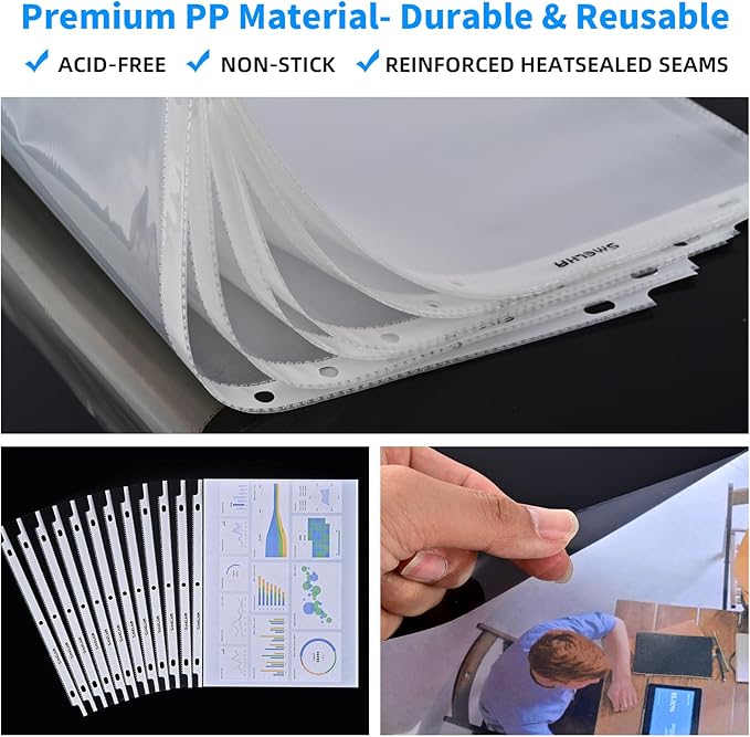Sheet Protectors 400 Page, Page Protector 8.5" x 11" ，Upgraded Clear Plastic - Image 7