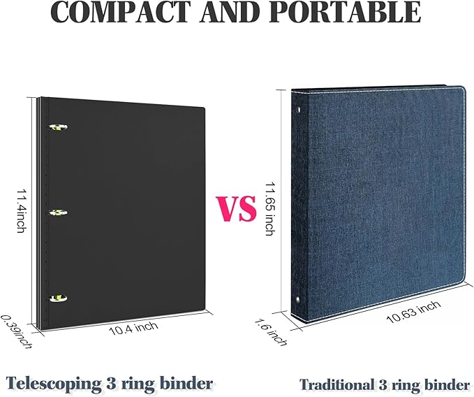 INFUN Telescoping 3 Ring Binder - Image 3