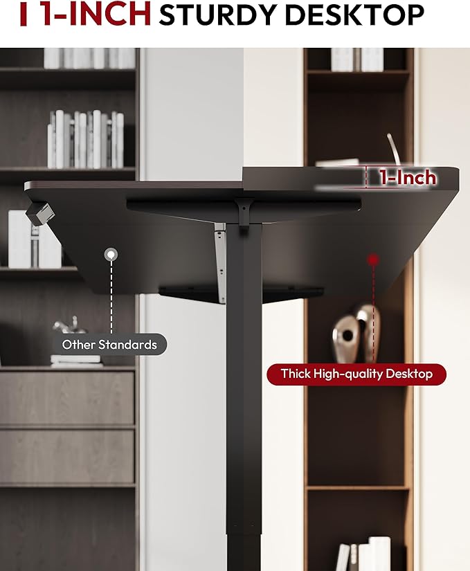 SANODESK Electric Standing Desk 60 x 24 Inches Whole-Piece Desktop Height - Image 6