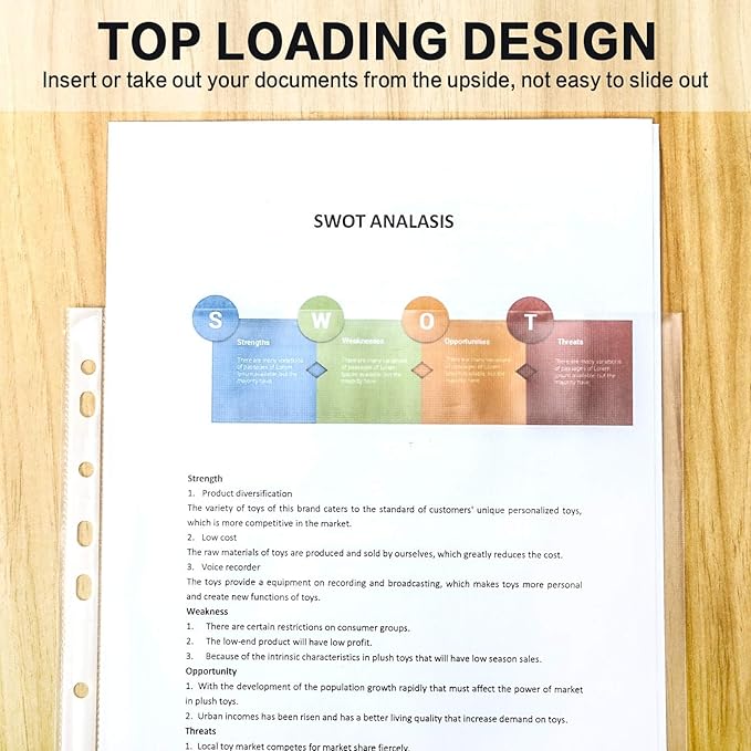 Sheet Protectors, PANDRI 1000 Pack Clear Heavy Duty Plastic Page Protectors - Image 4