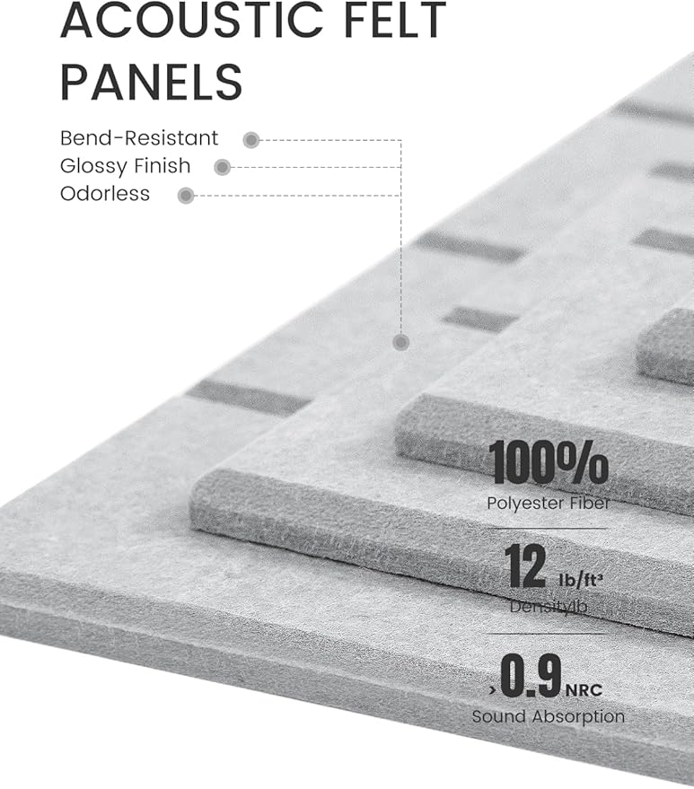 Large Felt Bulletin Board 48" x 36" Cork Board Alternative-12 Pack - Image 4