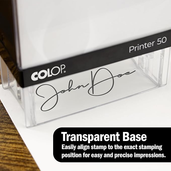 COLOP Extra Large Size Self Inking Custom Signature Stamp - Image 2