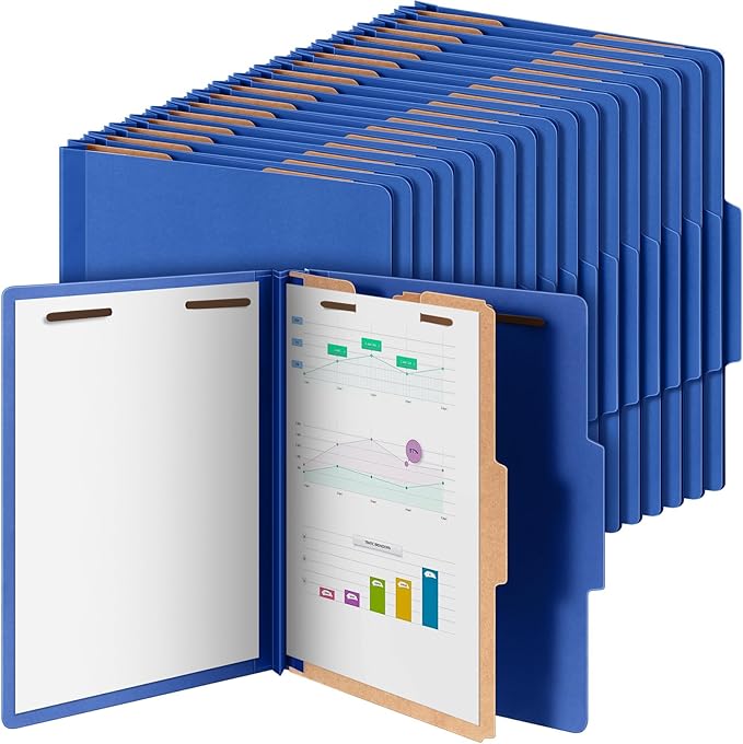 Skyygemm 48 Pcs Classification Folders Letter Size, 1 Divider Pressboard File by Skyygemm