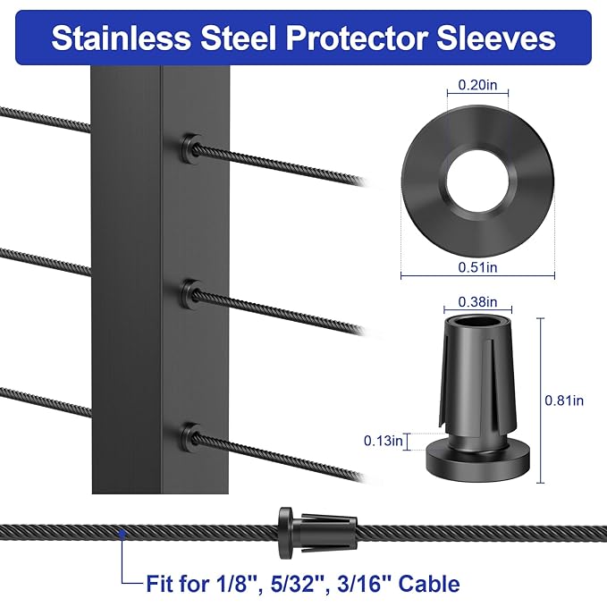 BLIKA Upgraded 40 Pack Stainless Steel Black Protector Sleeves - Image 2