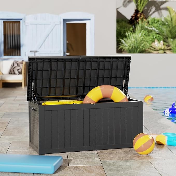 PATIOEASY Outdoor Storage Box 270GAL Waterproof Resin Deck Box, UV-Resistant - Image 8