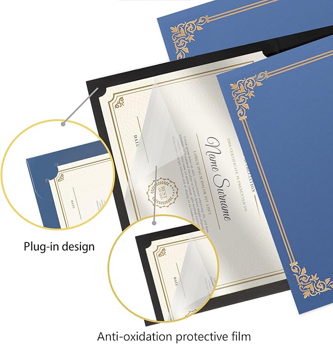 30 Pcs Certificate Holders 8.5 x 11 Additional 30 Pcs Plastic Film, Diploma - Image 3