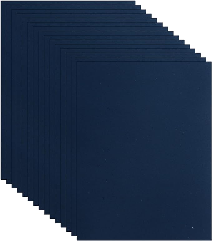 100 Sheets Navy Blue Cardstock 8.5 x 11 Scrapbooking Paper, 75lb Heavyweight by Guakicae