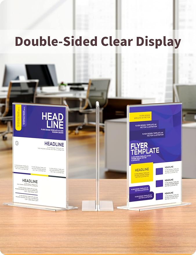 NIUBEE 3 Pack Acrylic Sign Holder 8.5 x 11 - Image 4