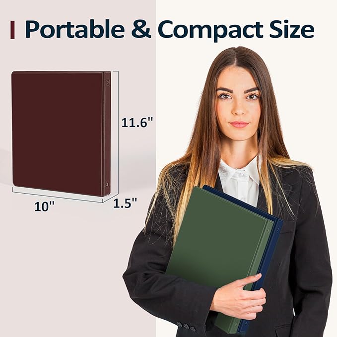BinderX Extra Durable 1.5 Ring Binder, Round Ring 1.5 Inch Binders, Fits 325 - Image 6