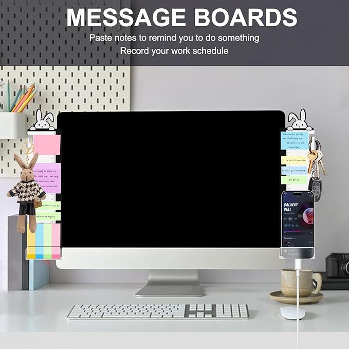 Office Desk Accessories 2pcs Multifunction Computer Monitor Memo Board - Image 6