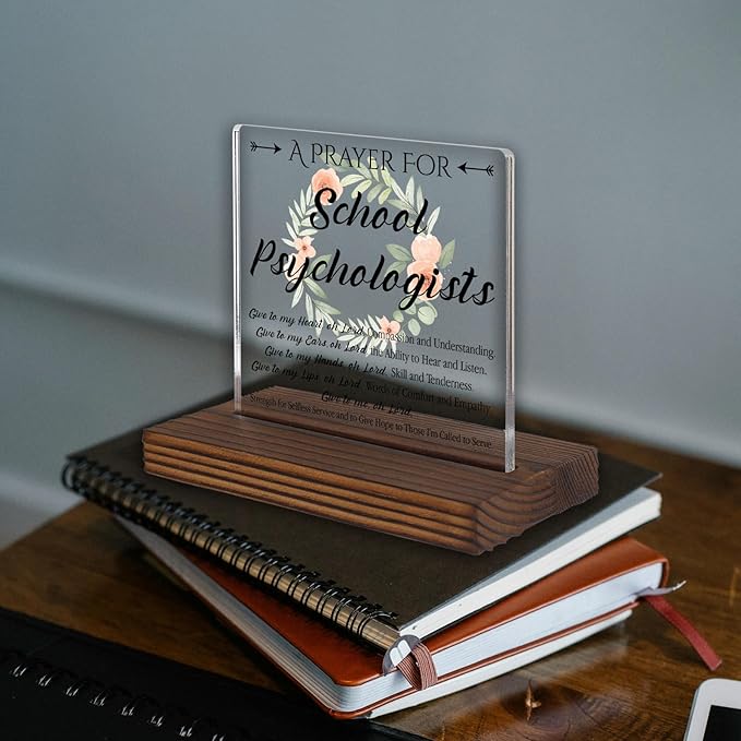 School Psychologist Prayer Desk Sign, Christian Faith-Based Appreciation Gift - Image 2