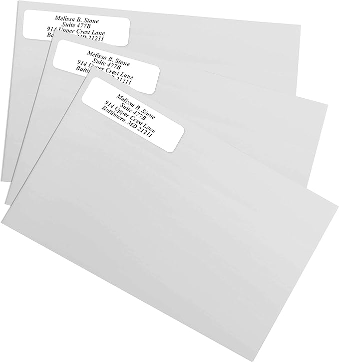 White Personalized Return Address Labels Without Dispenser - Image 2