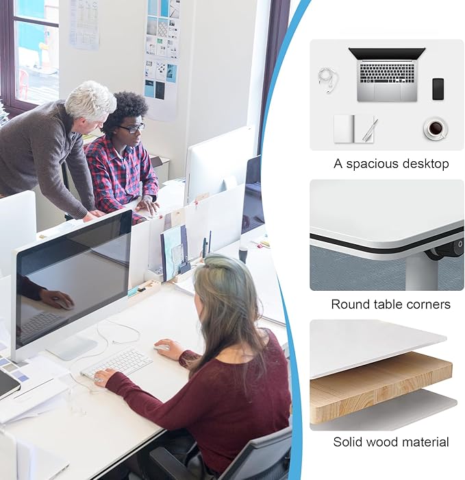 JEHUJD Conference Table, 55.1''Folding Conference Room Table - Image 7