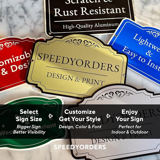 Custom Decorative Outdoor Metal Sign, Personalized Aluminum Driveway Sign - Image 5