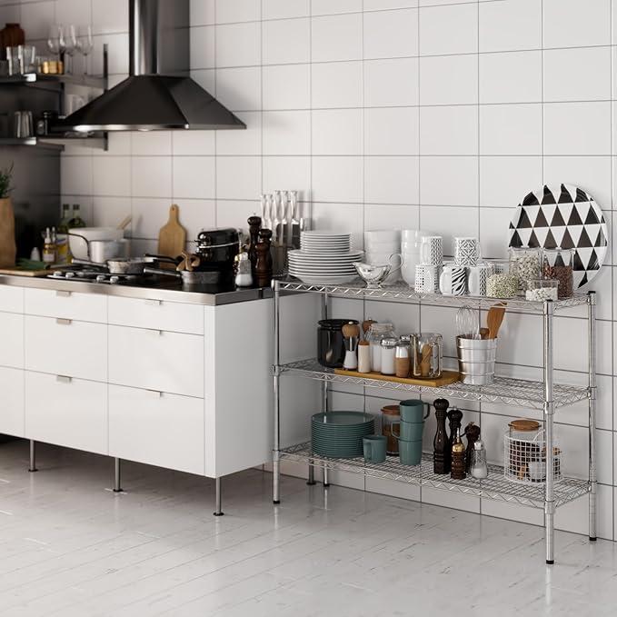 Regal Altair 14" Deep x 48" Wide x 34" Height Wire Shelving Kit | 3-Tier | NSF - Image 6