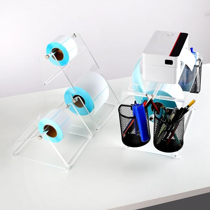 Label Roll Holder for Rolls and Fanfold Labels, Acrylic Label Holder for - Image 5