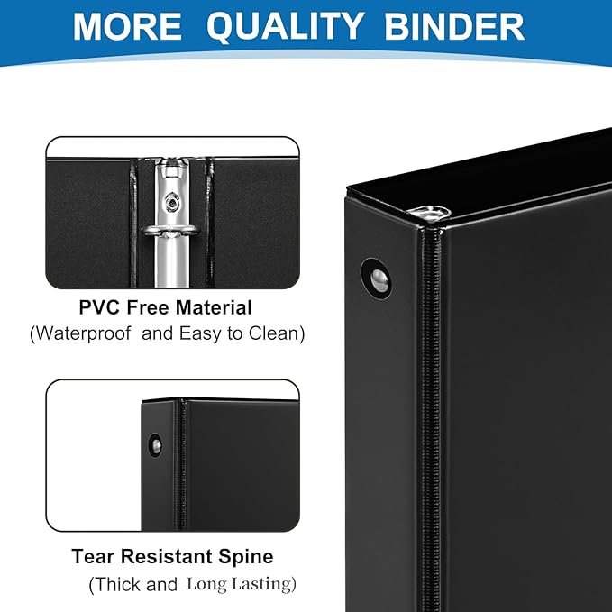 0.5-inch 3-Ring Binder, 1/2 Inch Round Ring Binder - Image 3