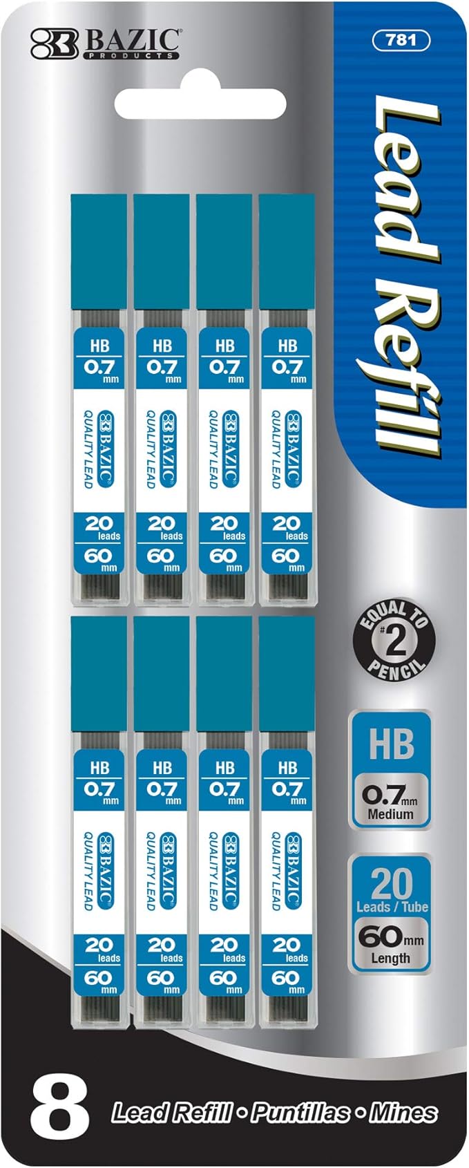 BAZIC Products Mechanical Pencil Lead Refills HB 0.7mm – Smooth 0.7mm Graphite by BAZICProducts
