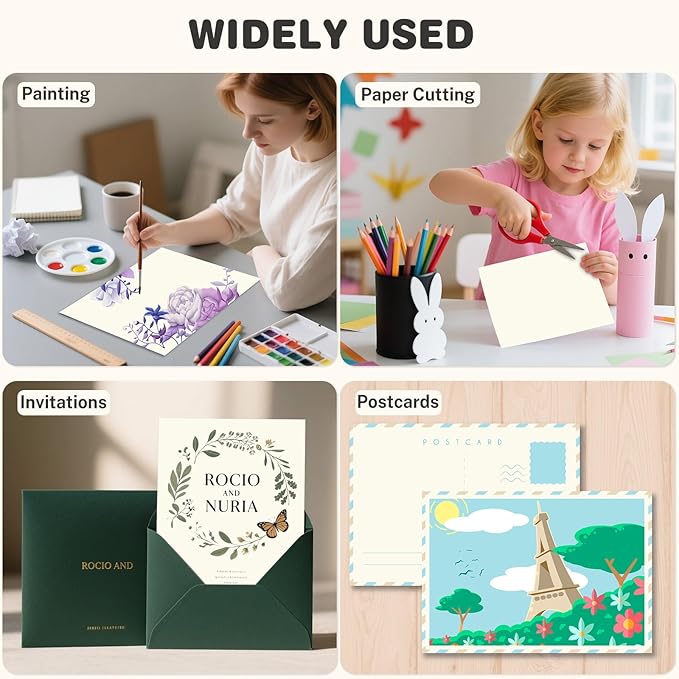 Cream Cardstock 8.5 X 11, 40 Sheets Card Stock, 75lb/ 200gsm Copy Paper - Image 7