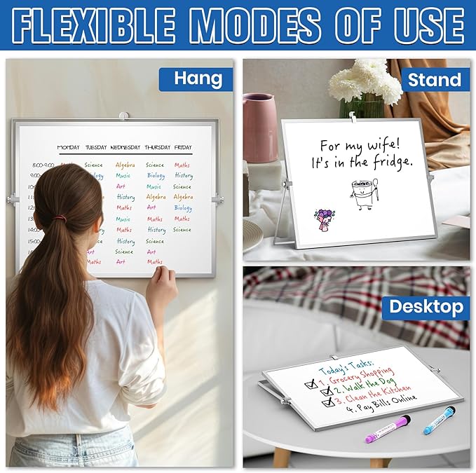 Grtard Dry Erase Magnetic White Board, Portable Small Whiteboard Set, Dry Erase - Image 6