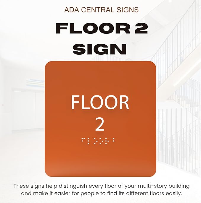 Light Green ADA Floor 2 Sign - Image 6