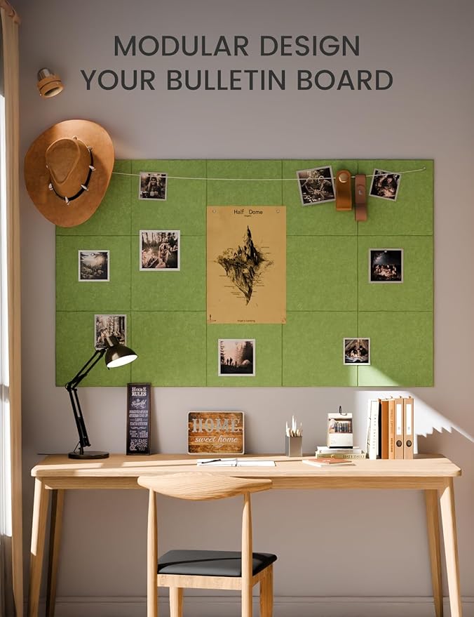 Fluxynara Large Felt Bulletin Board 36" x 24"Cork Board Alternative - Image 5