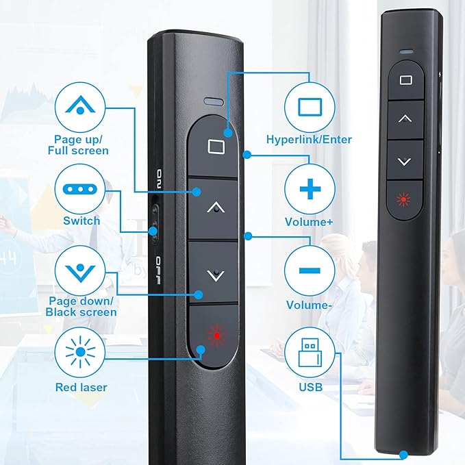 Wireless Presenter Remote, Presentation Clicker - Image 2