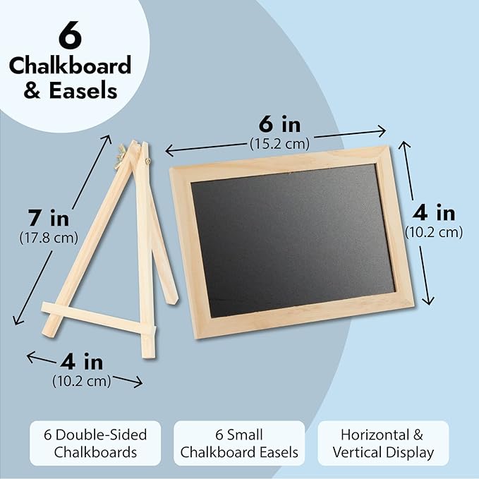 Juvale Wood-Framed Mini Chalkboard Signs - Image 4